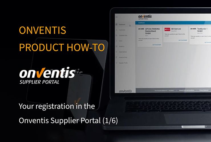 Your registration in the Onventis Supplier Portal (1/6)
