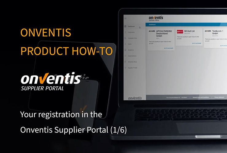 Your registration in the Onventis Supplier Portal (1/6)