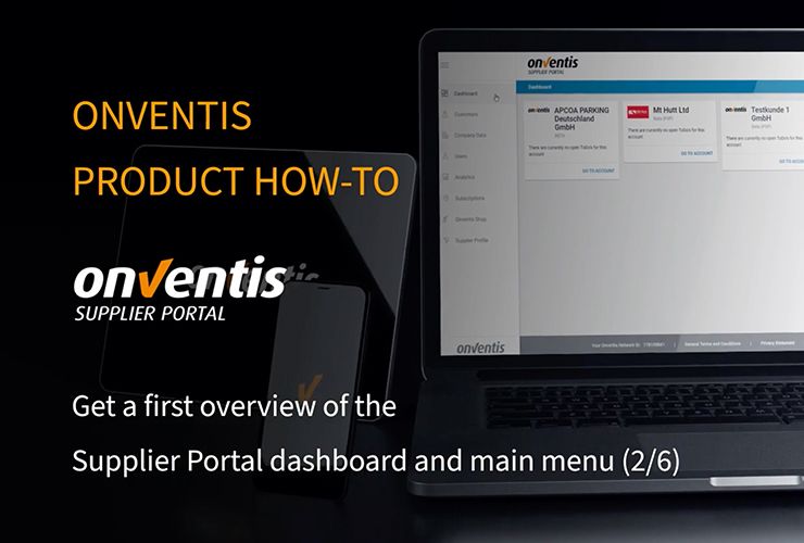 Get a first overview of the Supplier Portal dashboard and main menu (2/6)